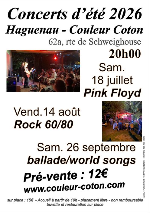 affiche des 4 concerts internet